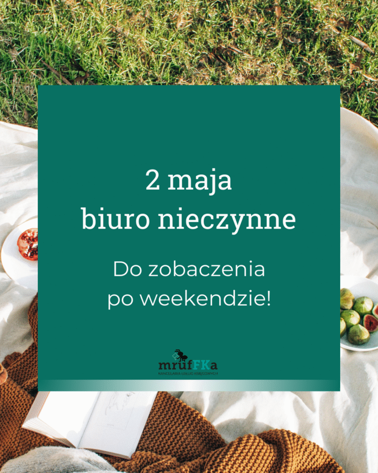 2 maja – biuro nieczynne